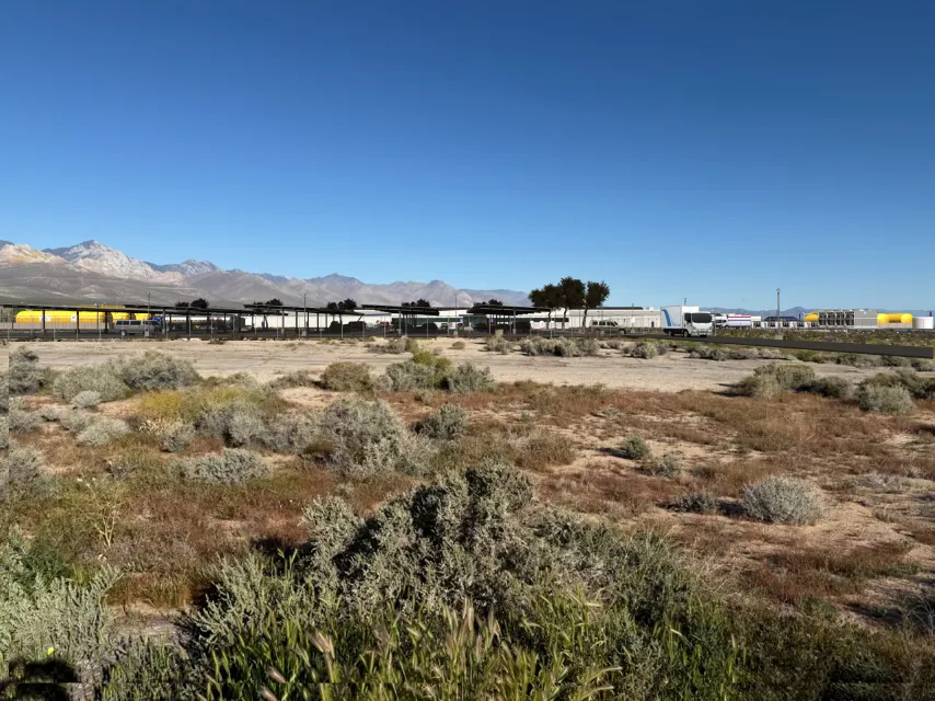 Actual RB Inyokern project site with mountains