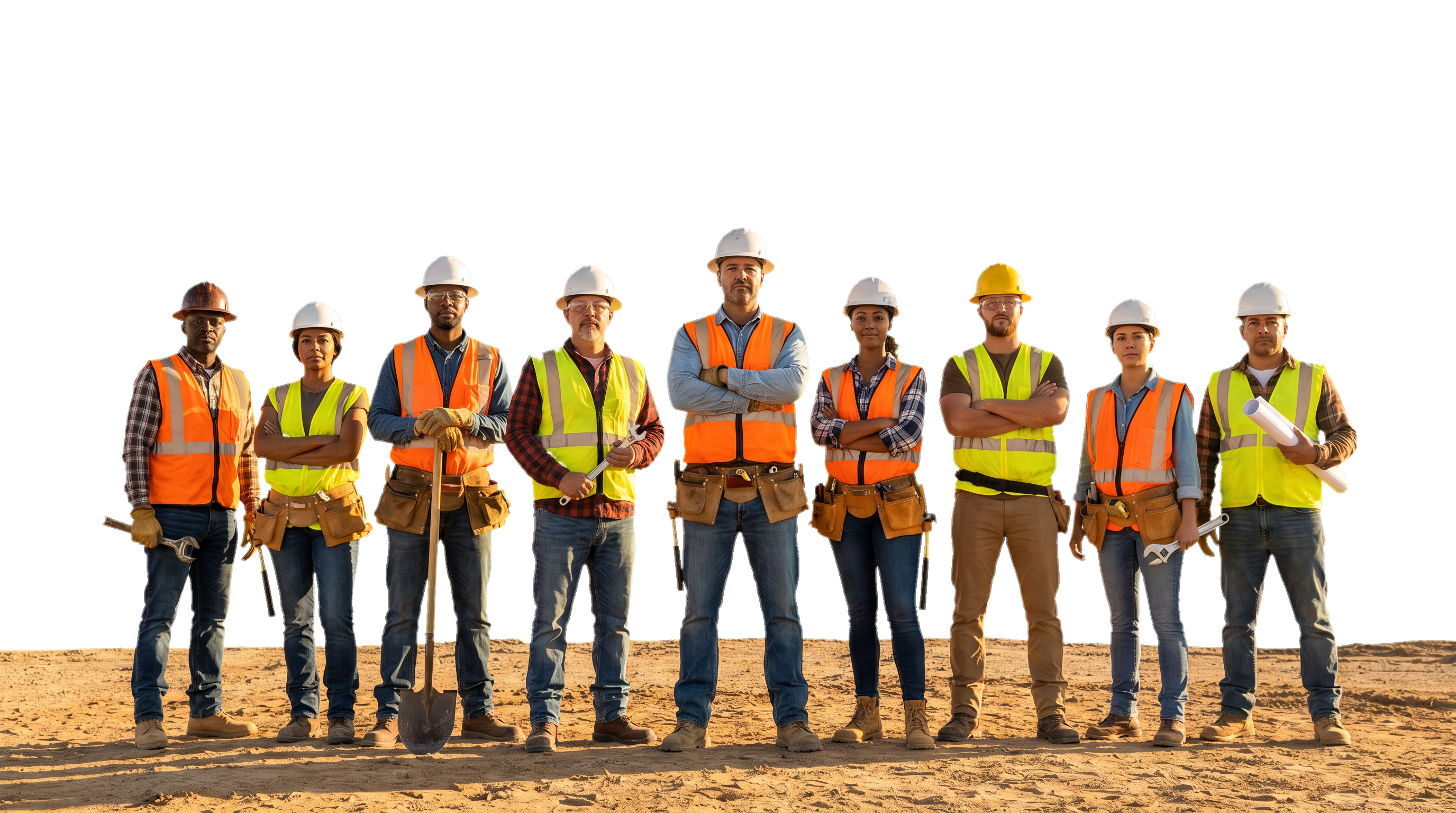 Construction workers at the Inyokern data center site